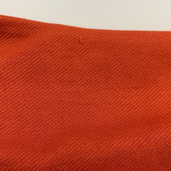 CAbi Orange Textured Career Pencil Mini Skirt With Pleat Overlay Detail Size 6 - Picture 10 of 13